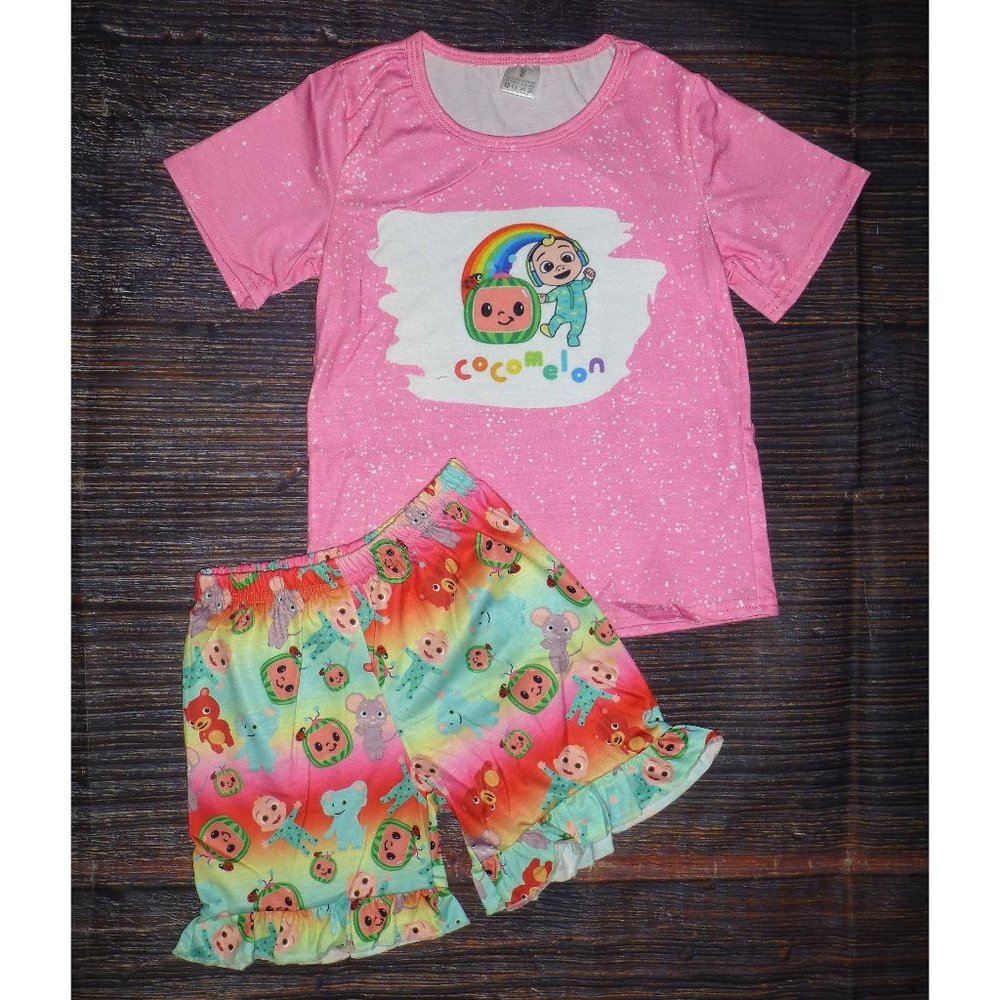 Boutique Cocomelon Girls Shorts Outfit Set